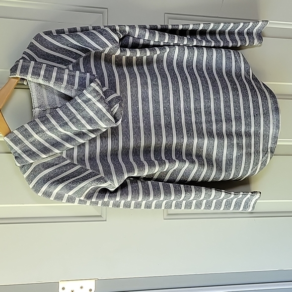 Blue 84 Cotton Hooded Blue and White Sweatshirt Size M - Picture 6 of 6